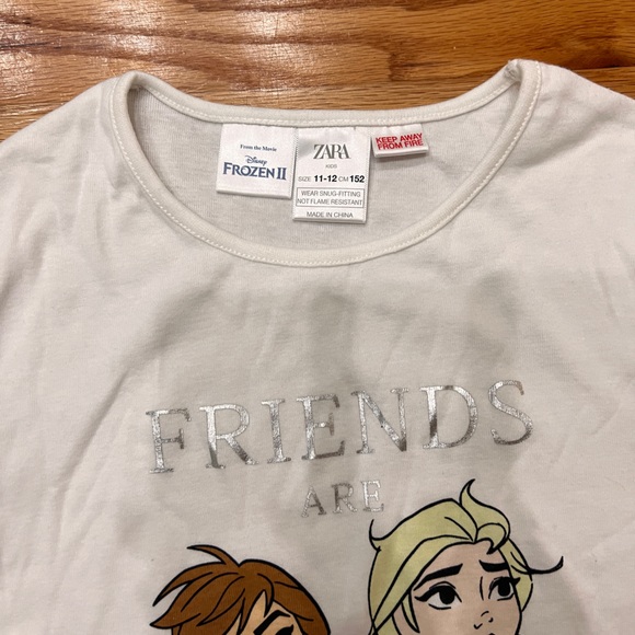 Zara pjs top. Like new Frozen Olaf Anna and Elsa shirt - Picture 3 of 6